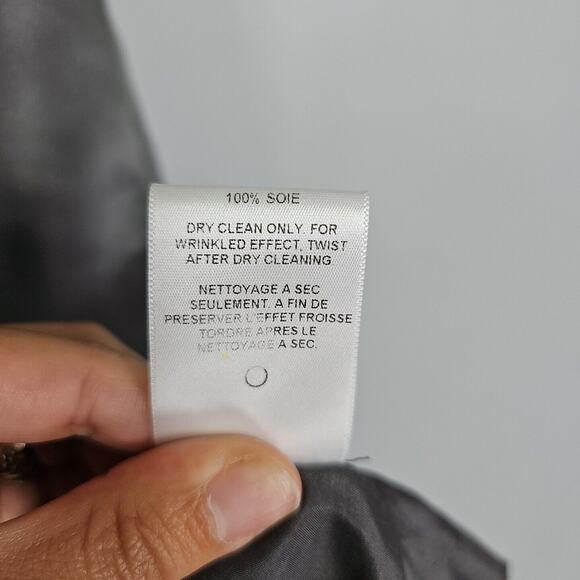 Graham & Spencer Dress Womens Size Small Silk Silver Beaded Mini Wedding Guest - Picture 8 of 13